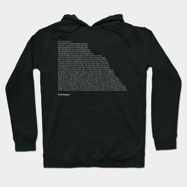 Fred Rogers Quotes Hoodie by qqqueiru